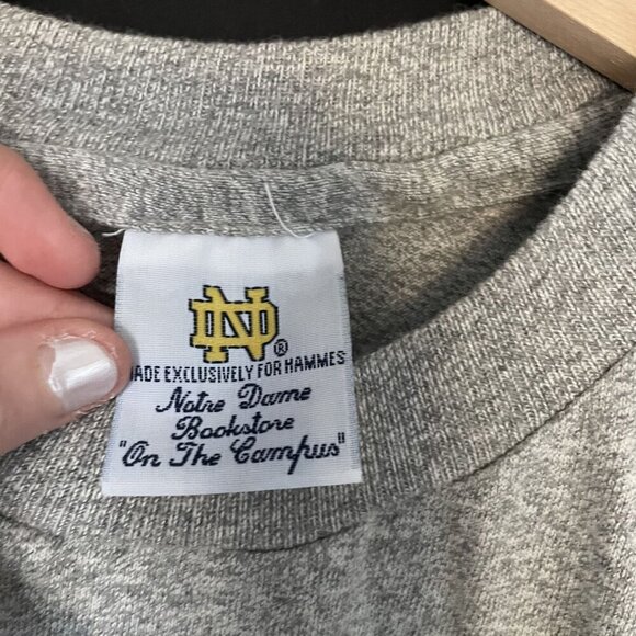 Notre Dame Gray T-Shirt By The Cotton Exchange women's size small casual top - Picture 4 of 7